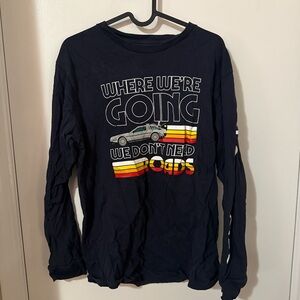 Black Graphic Long Sleeve Shirt